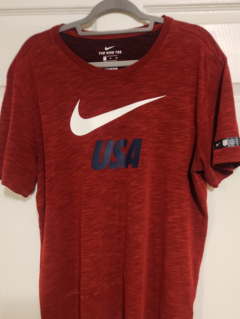 Nike Red Short Sleeve USA Swoosh Tee